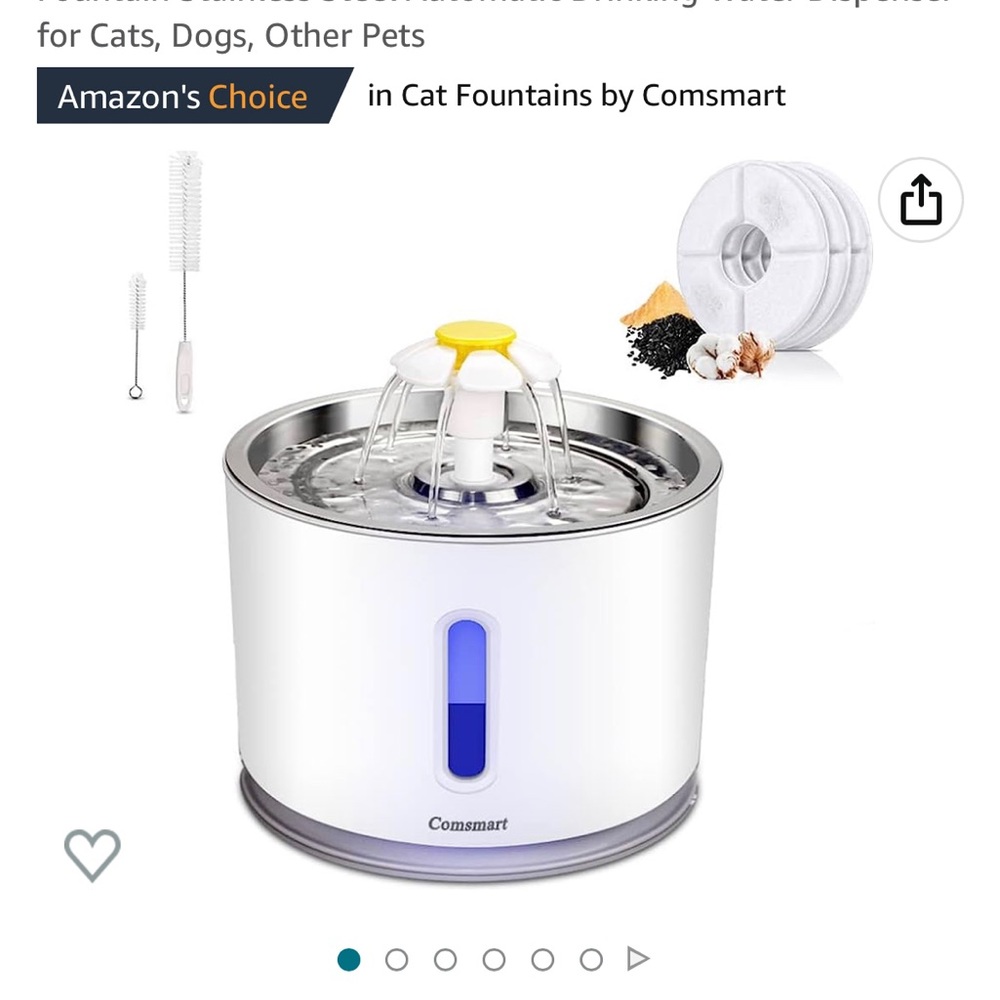 cat water fountain with extra filters